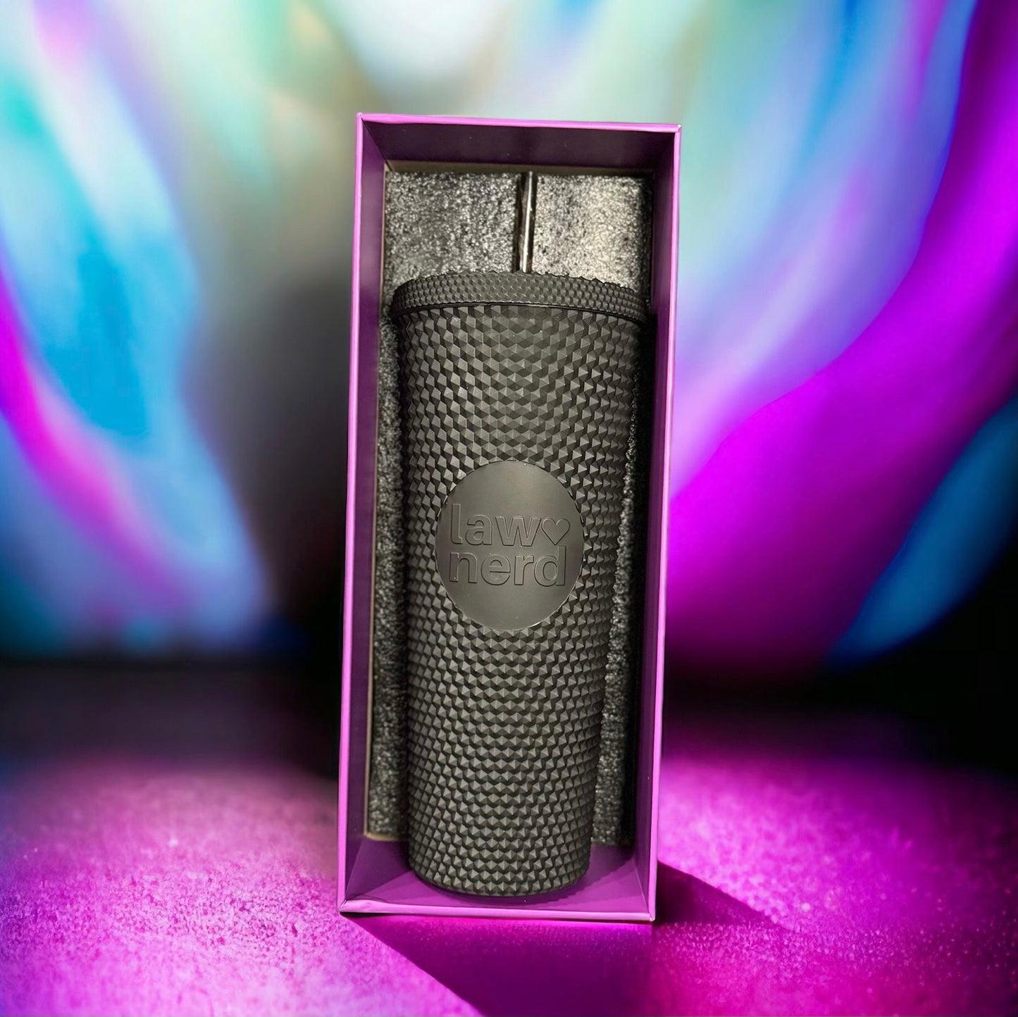 Law Nerd Matte Black Tumbler