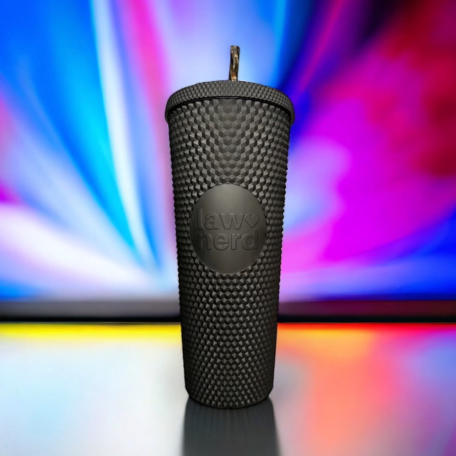 Law Nerd Matte Black Tumbler