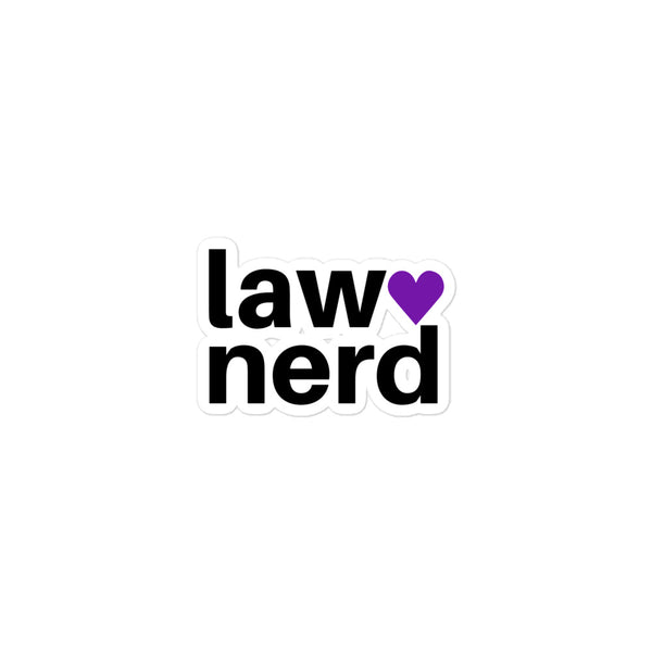Patreon 3L Member Exclusive Law Nerd Love Purple Heart Sticker