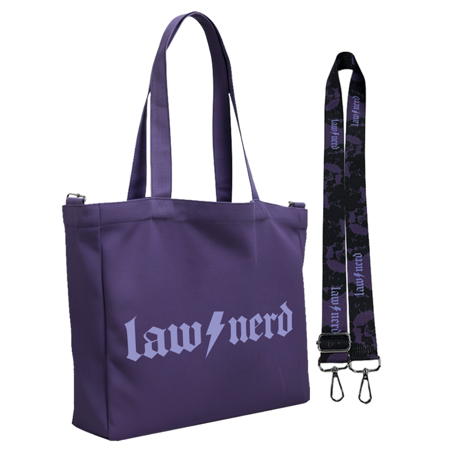 Law Nerds Rock Tote with Custom Removable Strap Set