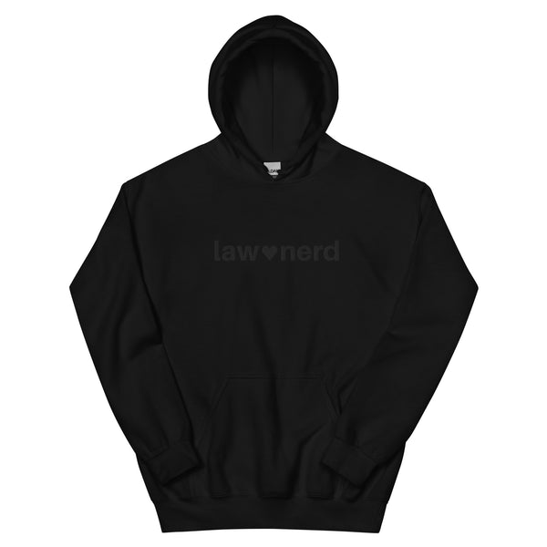 Law Nerd Love Blackout Embroidered Hoodie