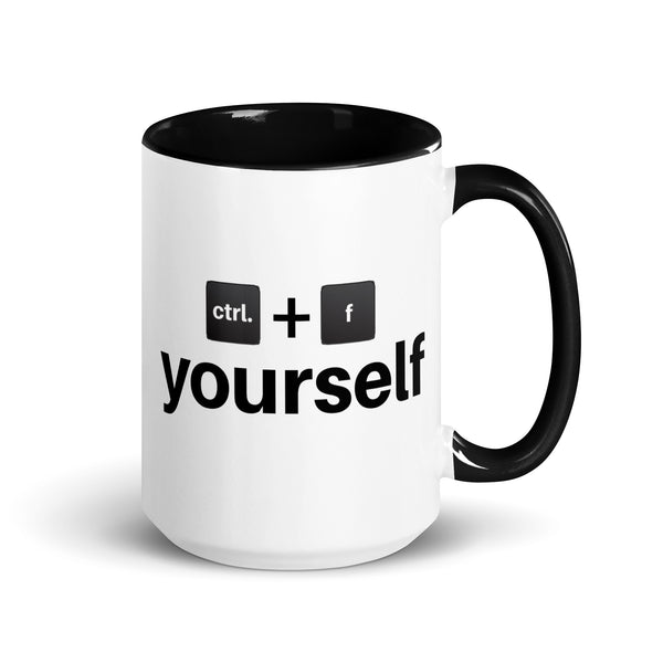 Ctrl. F Yourself Mug with Black Handle