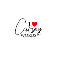 I Heart Cursey Words Sticker!