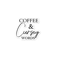 Coffee & Cursey Words Stickers