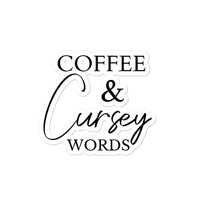 Coffee & Cursey Words Stickers