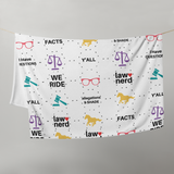 Law Nerd Icons Cozy Throw Blanket