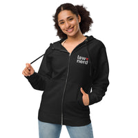 Law Nerd Love Red Heart fleece zip up hoodie