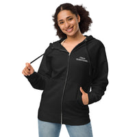 I Have Questions fleece zip up hoodie