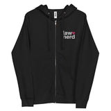 Law Nerd Love Pink Heart fleece zip up hoodie