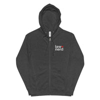 Law Nerd Love Red Heart fleece zip up hoodie