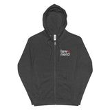 Law Nerd Love Red Heart fleece zip up hoodie