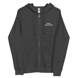 I Have Questions fleece zip up hoodie