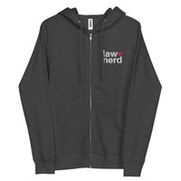 Law Nerd Love Pink Heart fleece zip up hoodie