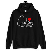 I Heart Cursey Words Hoodie- Extended Sizes