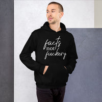 Facts not Fuckery Cursive Hoodie - Extended Sizes