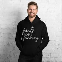 Facts not Fuckery Cursive Hoodie - Extended Sizes