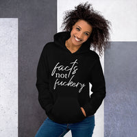 Facts not Fuckery Cursive Hoodie - Extended Sizes