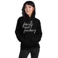 Facts not Fuckery Cursive Hoodie - Extended Sizes