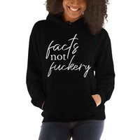Facts not Fuckery Cursive Hoodie - Extended Sizes