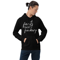 Facts not Fuckery Cursive Hoodie - Extended Sizes