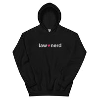 Law Nerd Love Pink Heart Embroidered Hoodie Extended Sizes