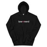 Law Nerd Love Pink Heart Embroidered Hoodie Extended Sizes