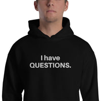 I Have Questions Embroidered Hoodie Extended Sizes