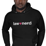 Law Nerd Love Pink Heart Embroidered Hoodie