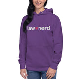 Law Nerd Love Pink Heart Embroidered Hoodie