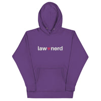 Law Nerd Love Pink Heart Embroidered Hoodie