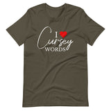Army  I Heart Cursey Words Crew Neck T-Shirt