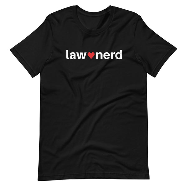 Black Law Nerd Love Crew Neck T-Shirt 