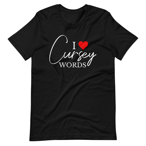 Black I Heart Cursey Words Crew Neck T-Shirt