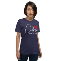 Midnight Navy Heather  I Heart Cursey Words Crew Neck T-Shirt