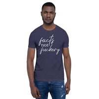 Heather Midnight Navy Facts Not Fuckery Cursive T-Shirt