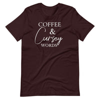Coffee & Cursey Words Crew Neck T-Shirt