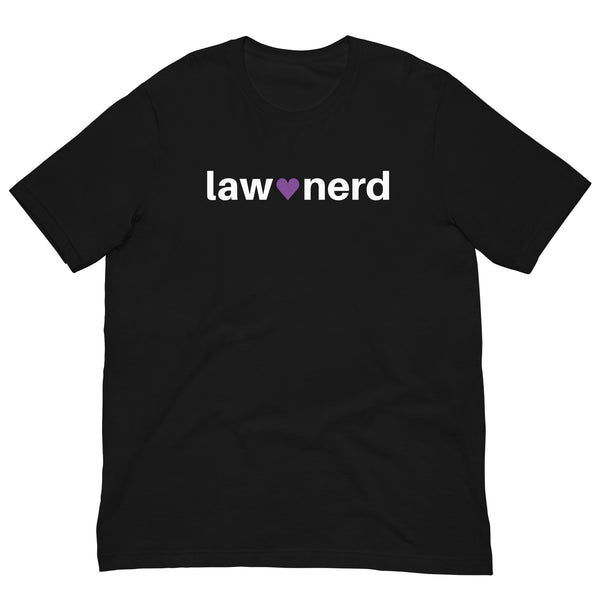 Patreon 3L Member Exlusive Law Nerd Love Purple Heart Unisex T-shirt