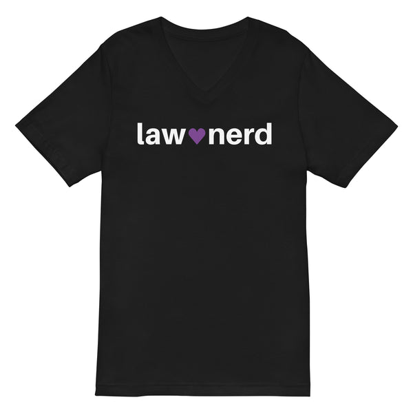 Patreon 3L Member Exclusive Law Nerd Love Purple Heart V-Neck T-Shirt